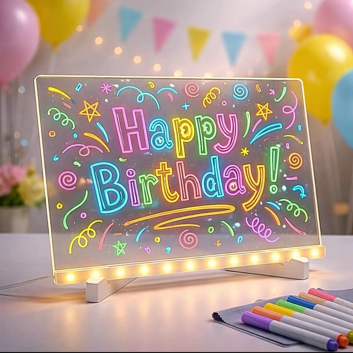 Pizarra led para dibujar con plumones