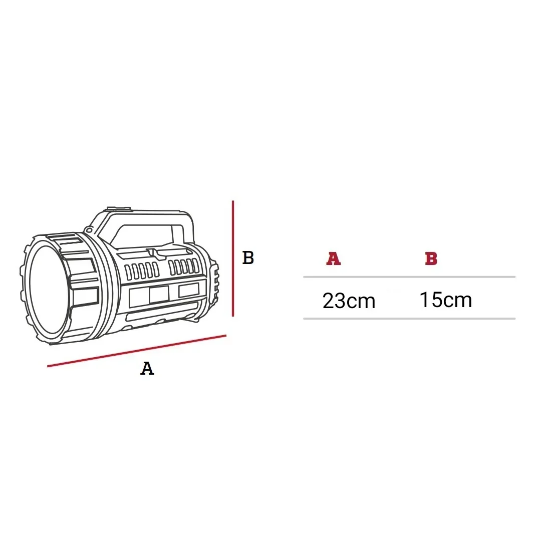 LINTERNA LED RECARGABLE TURBO 5W 6500K 2