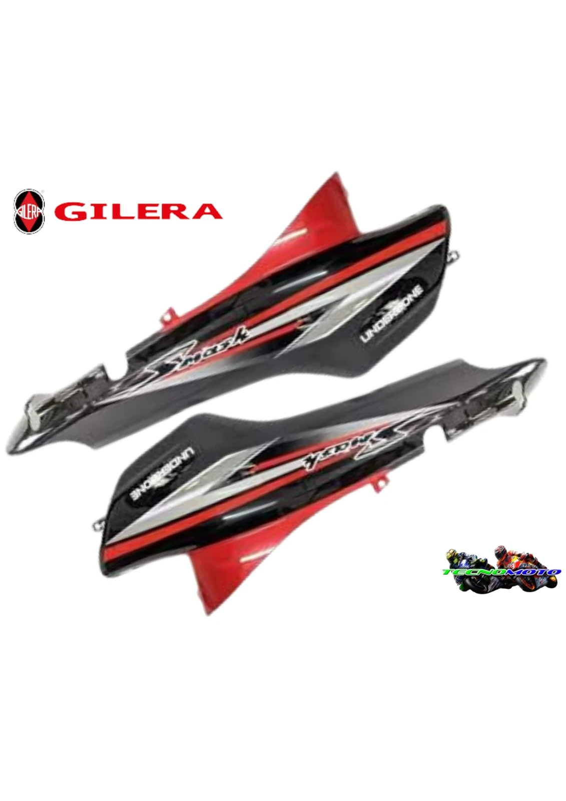 CACHA ASIENTO GILERA 110 SMASH JUEGO -NEGRO/ROJO [GILERA] -46784