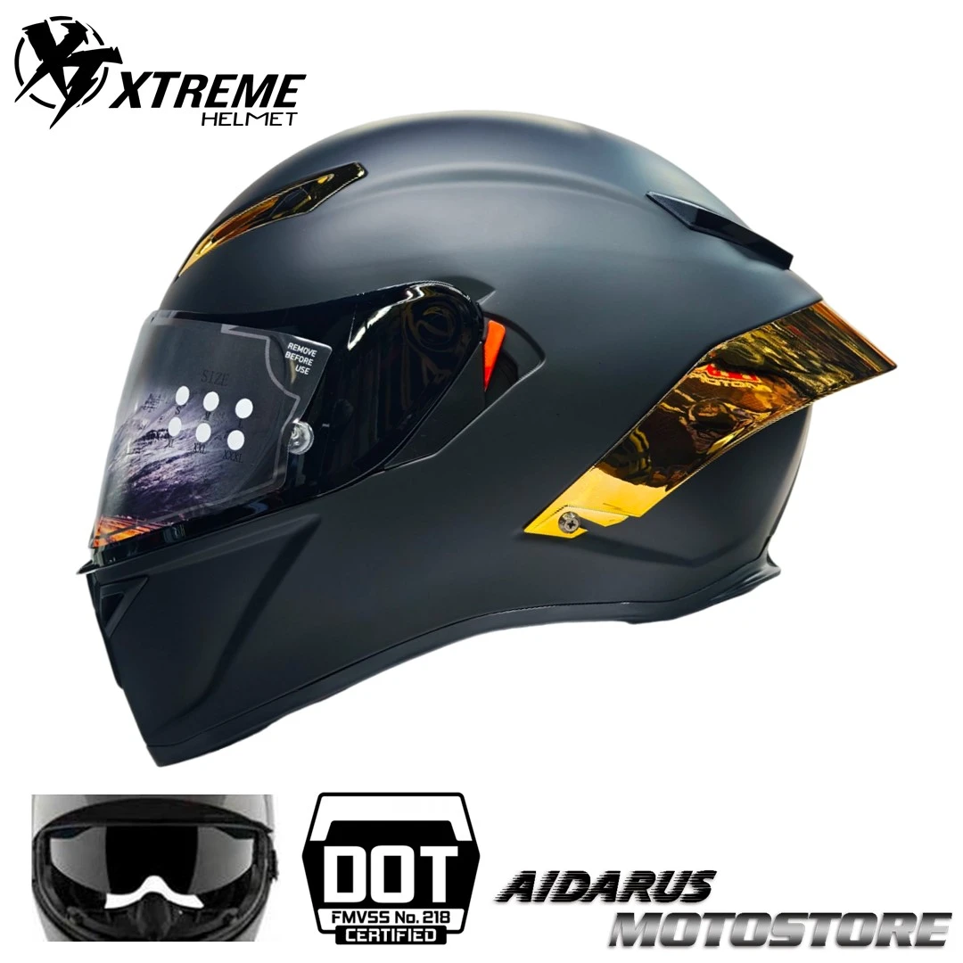 CASCO INCOOL P7 NEGRO MATE DORADO 