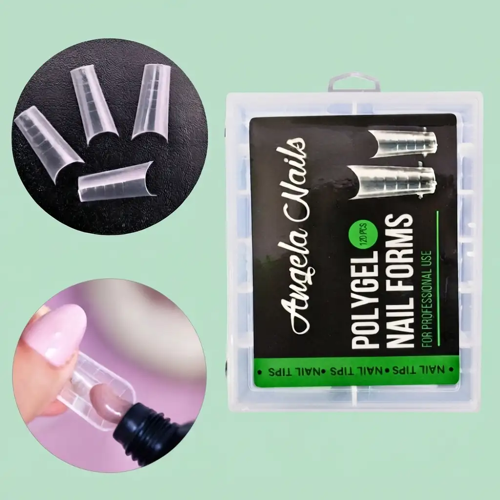 Estuche 120 Moldes Uñas para Poligel Angela Beauty