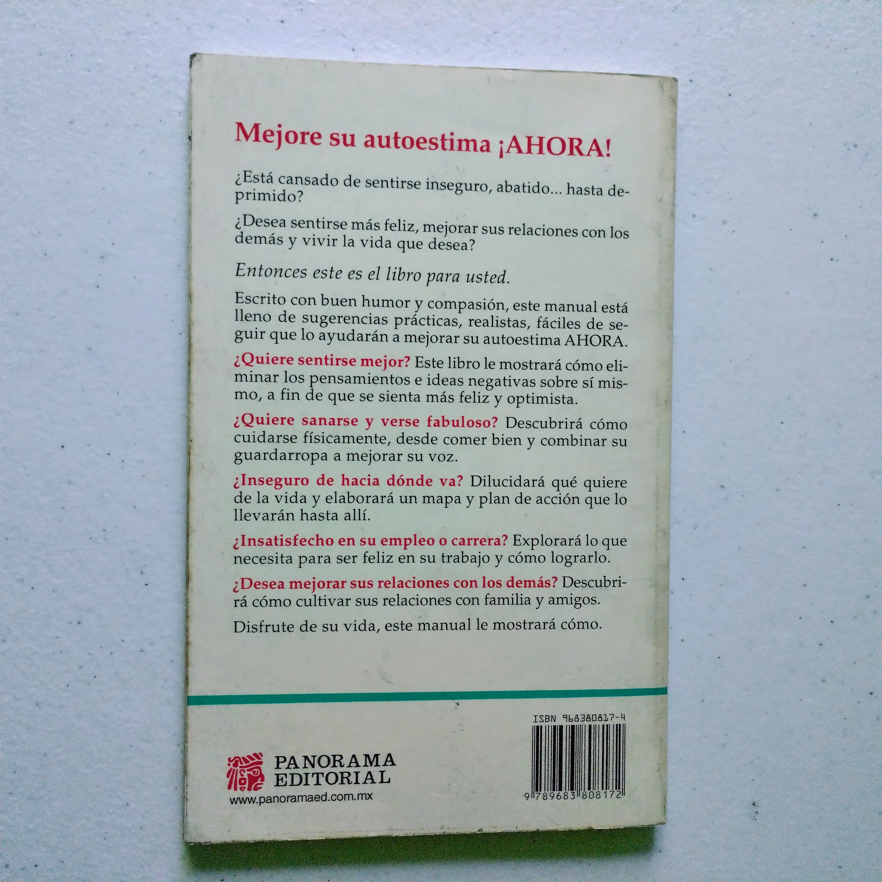 101 maneras de mejorar su autoestima, Sheena Ashdown, usado 2