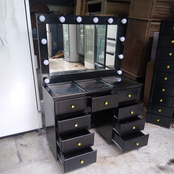 Tocador Hollywood Vanity G2 Repisa de Cristal 4