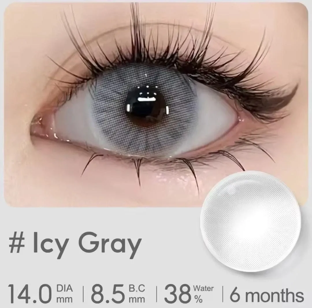 Lentes de contacto - Referencia: ICY GRAY - SIN BORDES . 14.0mm