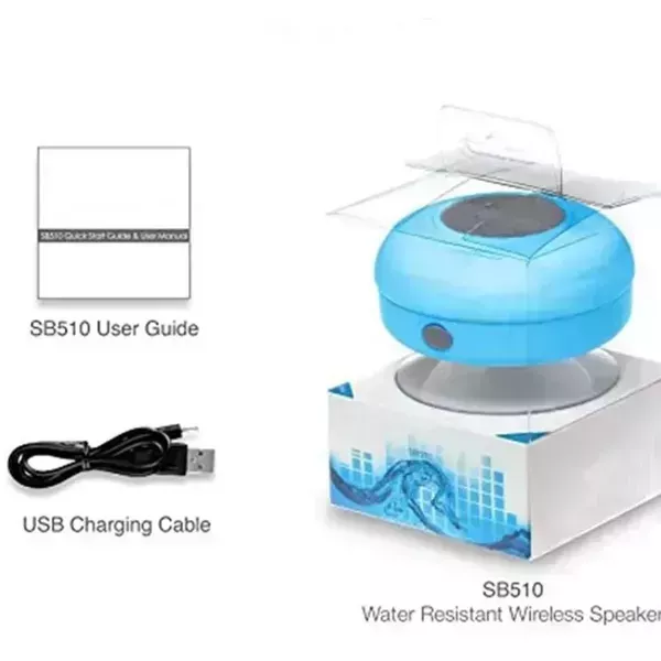 Bocina Bluetooth recargable regadera contra agua manos libres 2