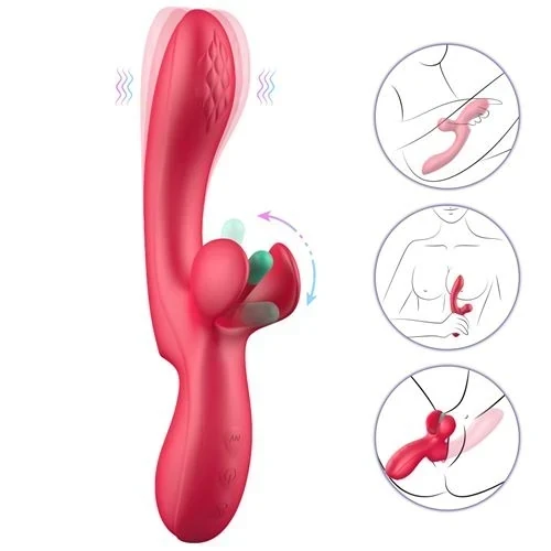 Vibrator With Flapping Tickler Doucetap 5