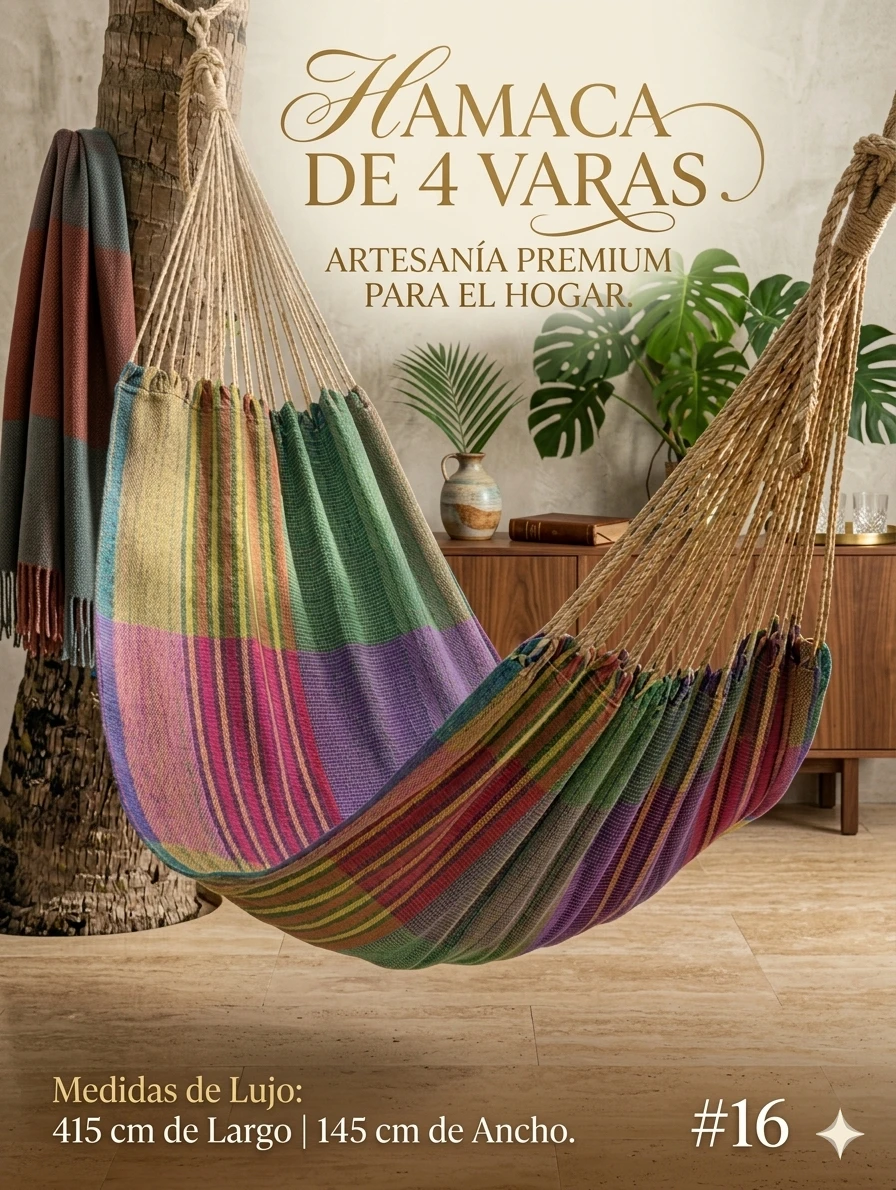 Hamaca de lona de 4 varas 