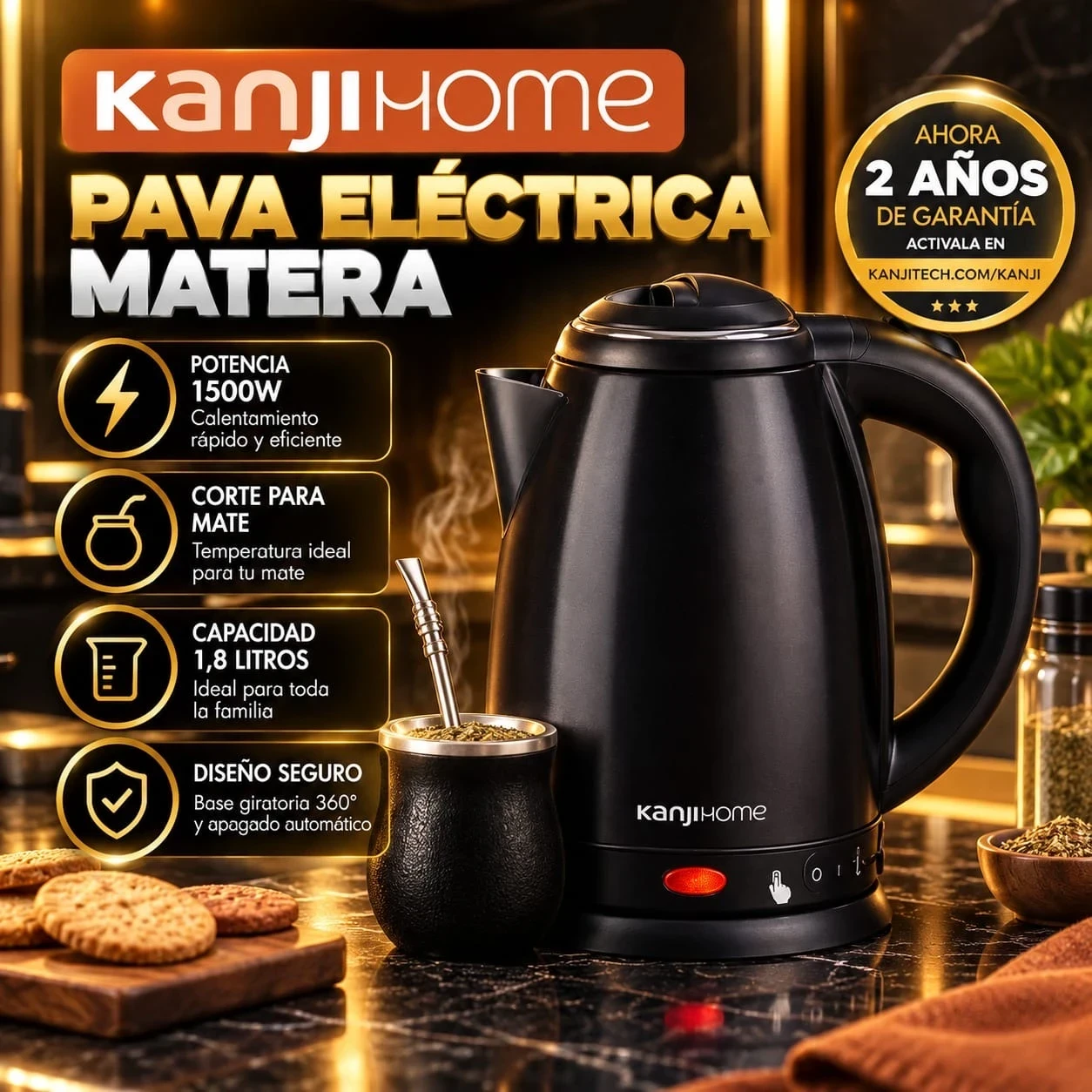 PAVA ELÉCTRICA MATERA KANJI HOME *CONSULTAR DISPONIBILIDAD CON EL VENDEDOR*