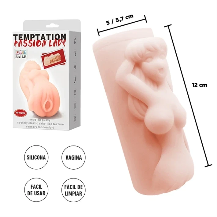 Masturbador masculino de TPR Material con forma de mujer