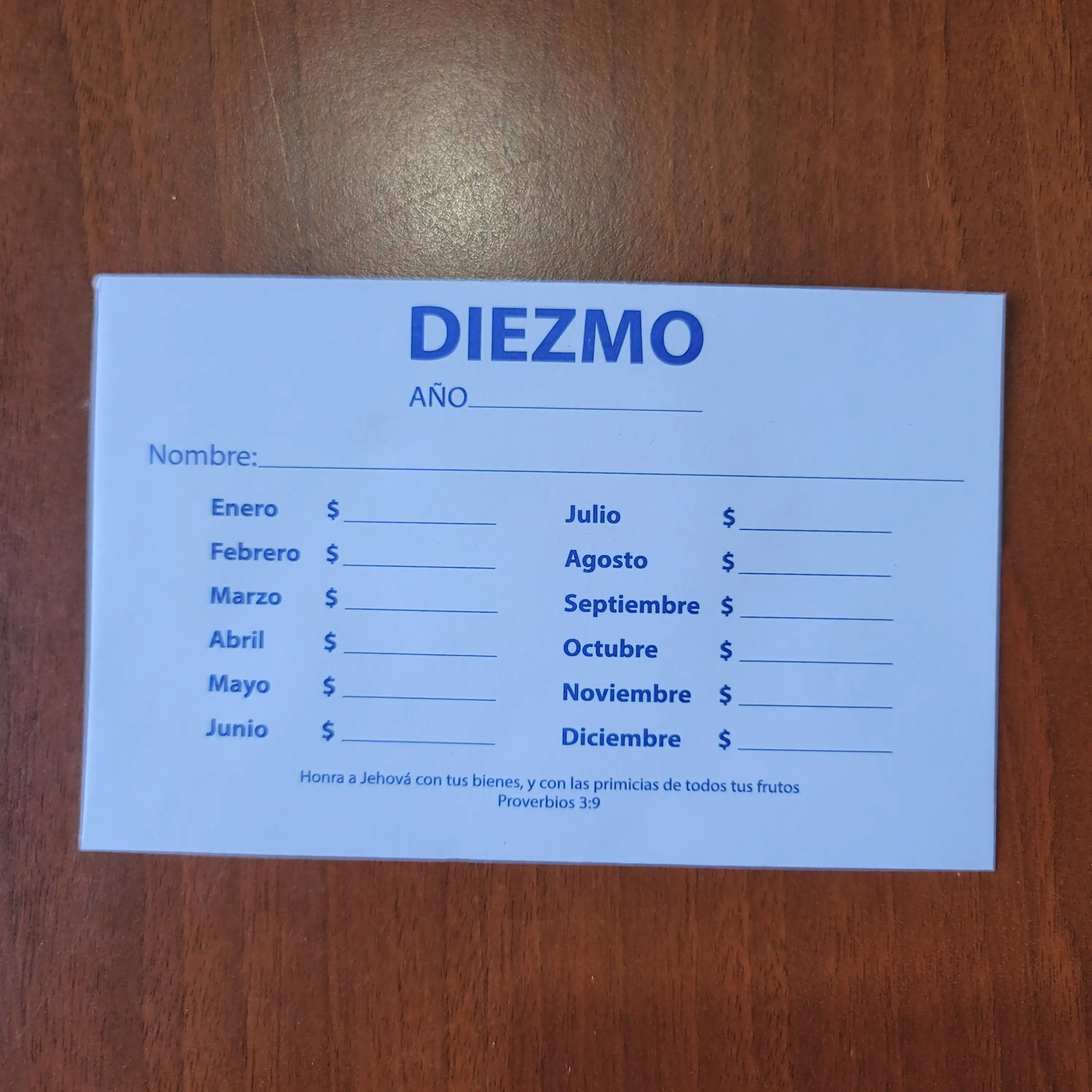 Sobre para diezmos