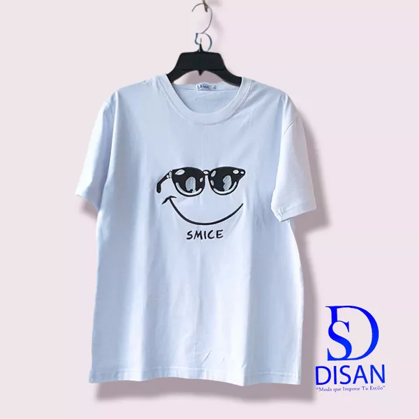 Polo blanco Lentes smile