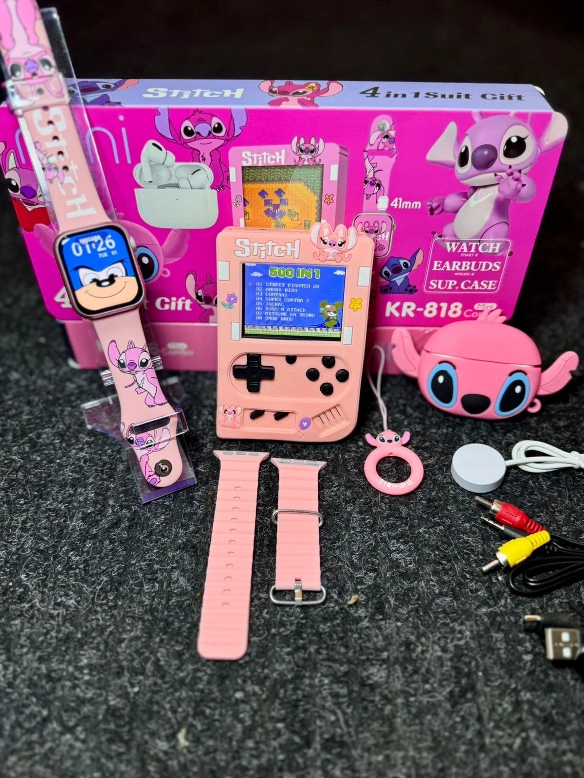 Super combo 4 en 1 - CONSOLA NINTENDO CON 500 JUEGOS + RELOJ SMARTWATCH + AUDIFONOS INALAMBRICOS + ACCESORIOS  2