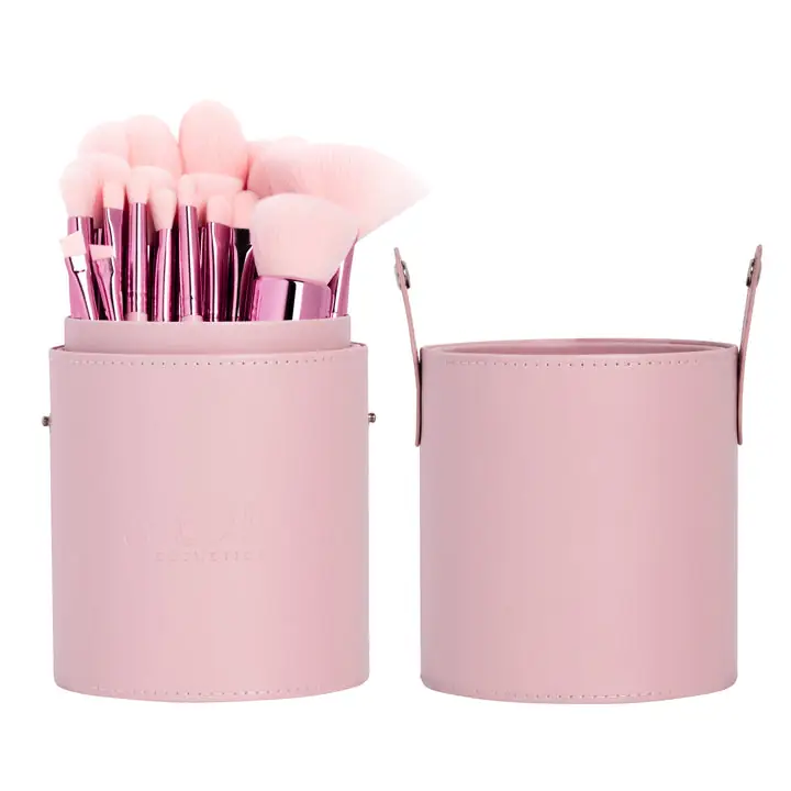 SET PROFESIONAL 24 BROCHAS + ESTUCHE CILINDRO JUMBO MALIBU  2
