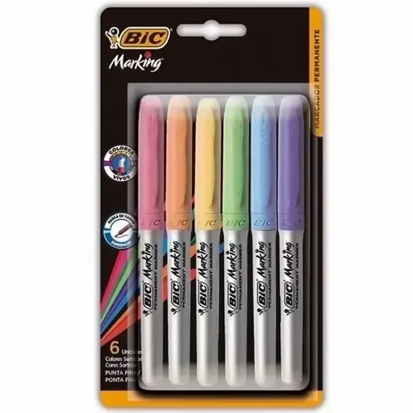 Marcadores Bic Marking Pastel