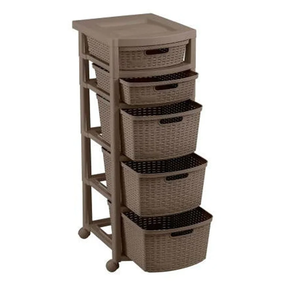 Cajonero 5 Gavetas 2P/3G Rattan  2