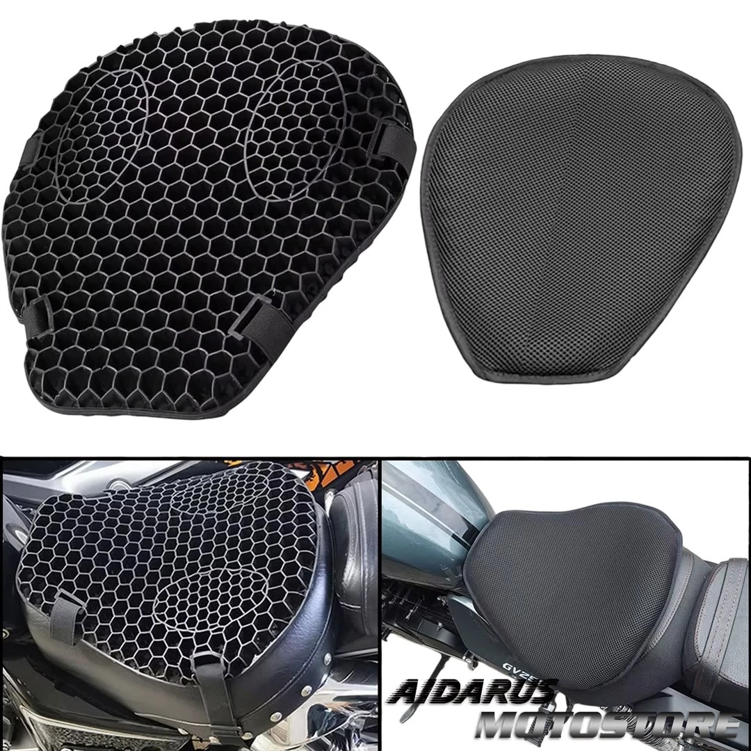 COJÍN DE GEL ERGONÓMICO 3D CON FUNDA TRANSPIRABLE PARA MOTO