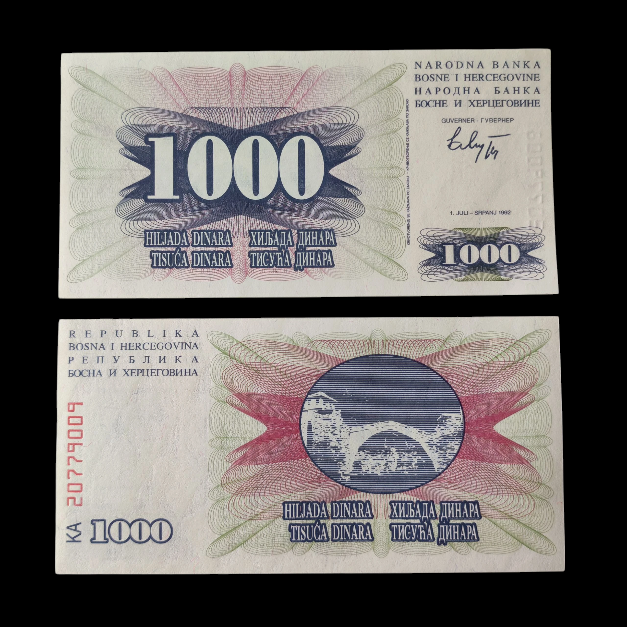 ° Bosnia y Herzegovina 1000 dinares UNC