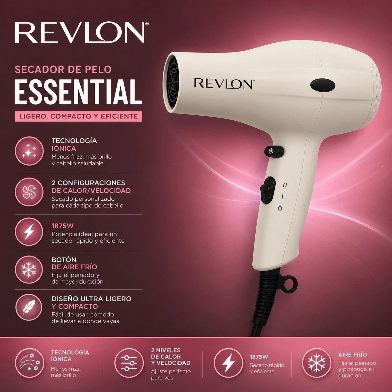 Secador de pelo Revlon Essential 