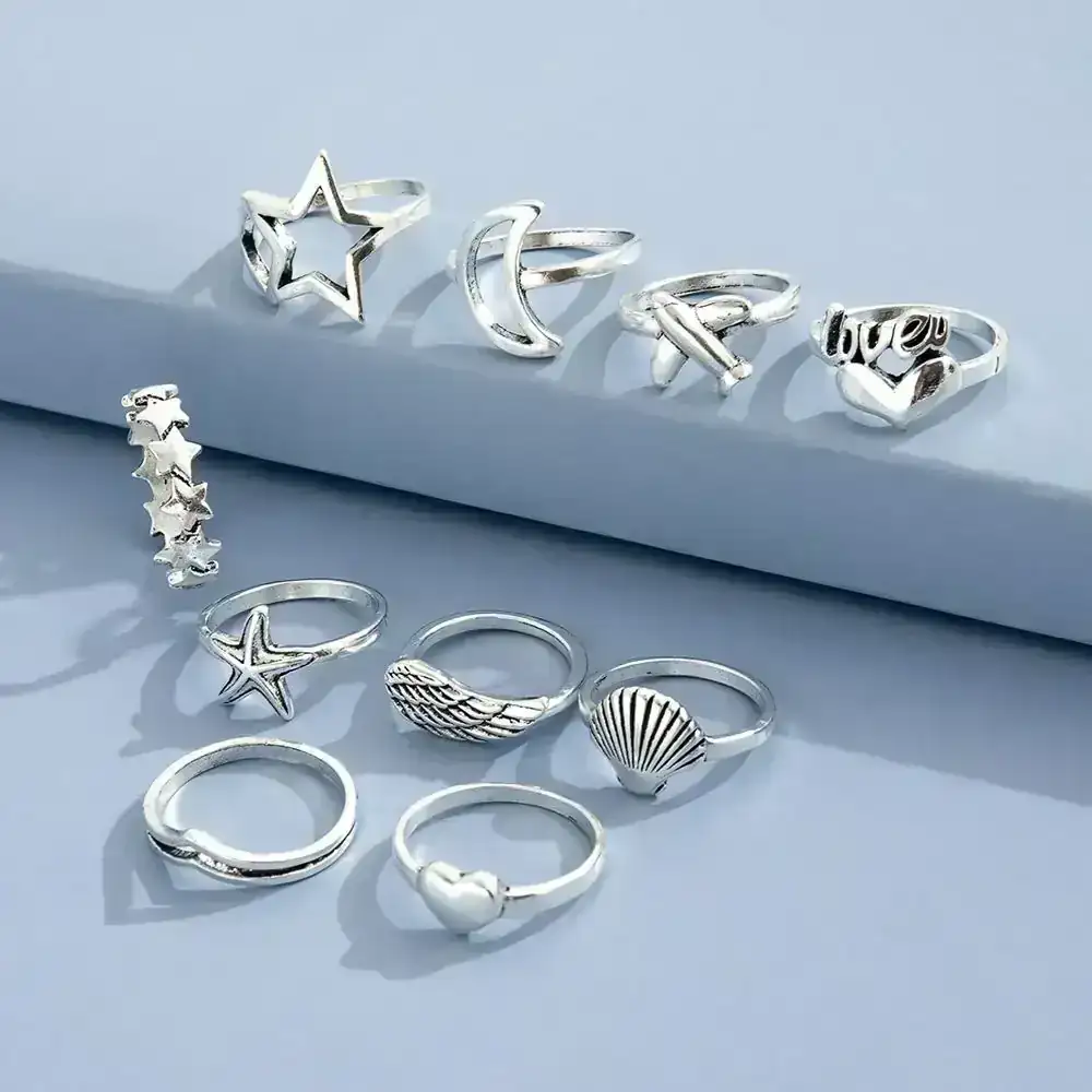 Set x10 Anillos Louves REF: D07 3