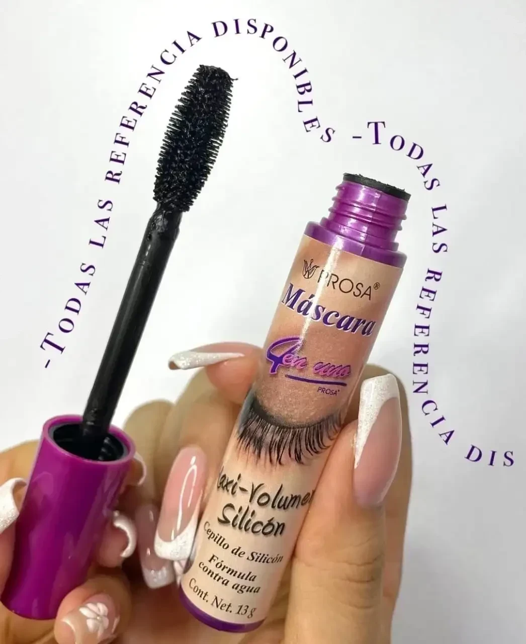 prosa pestañina maxi-volumen cepillo silicon tapa fucsia