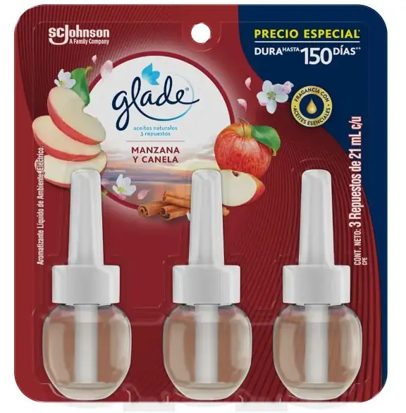Glade Aromatizante Pack 3 repuestos 21ml 