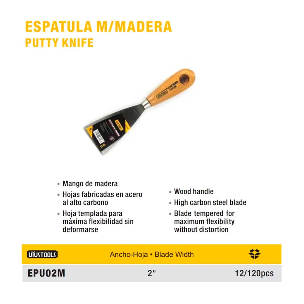 ESPATULA MADERA UYUST 2" INOX 