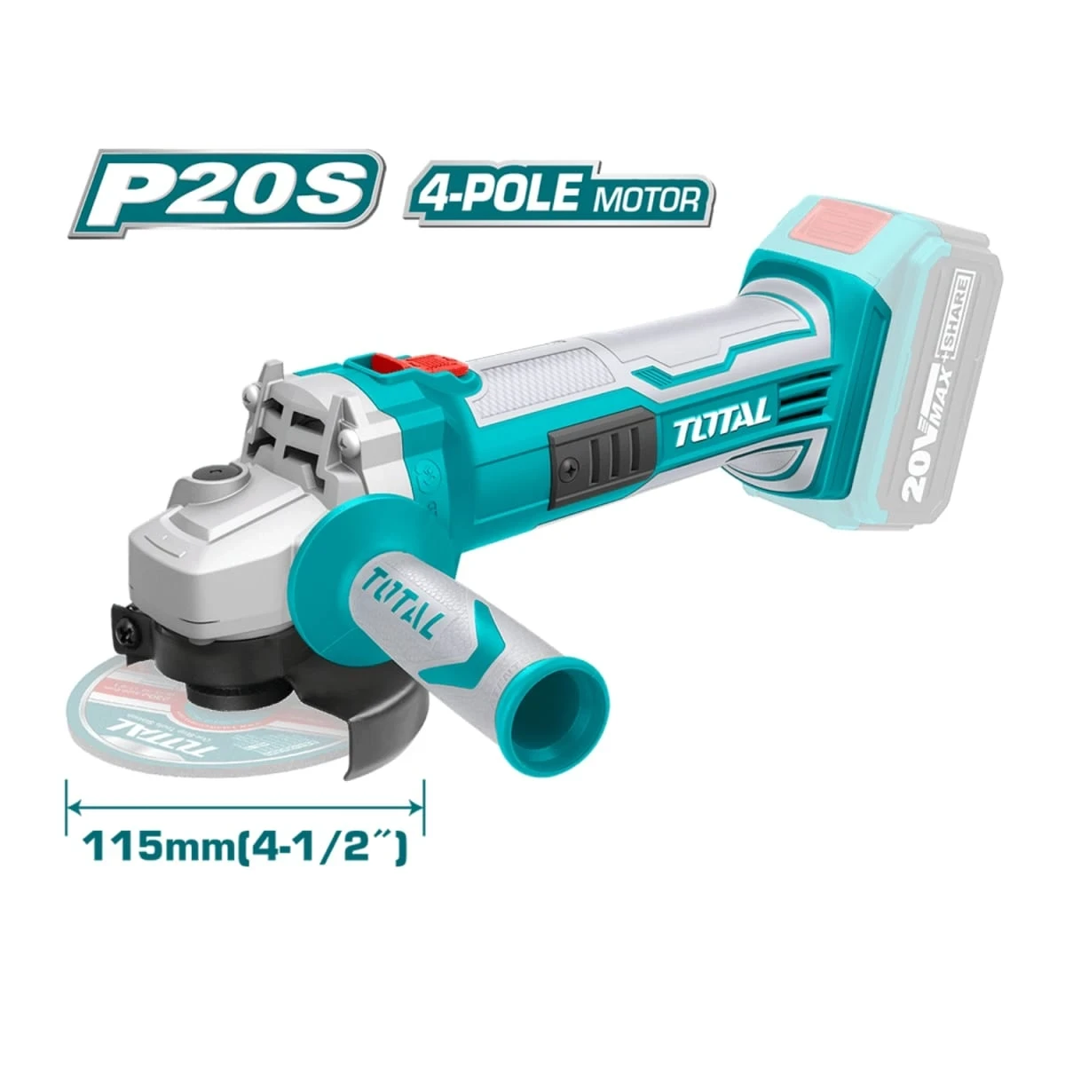 TAGLI1151 Amoladora angular 20 v 4 1/2" industrial inalámbrico total  3