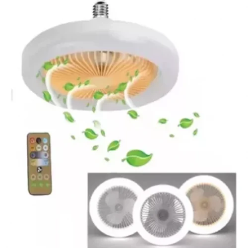 Lampara ventilador con control remoto 3 en 1 