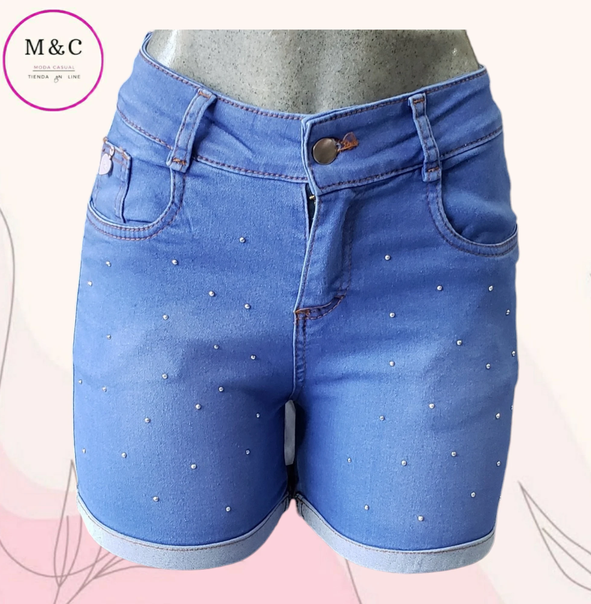 Short Talla 9 mezclilla  3