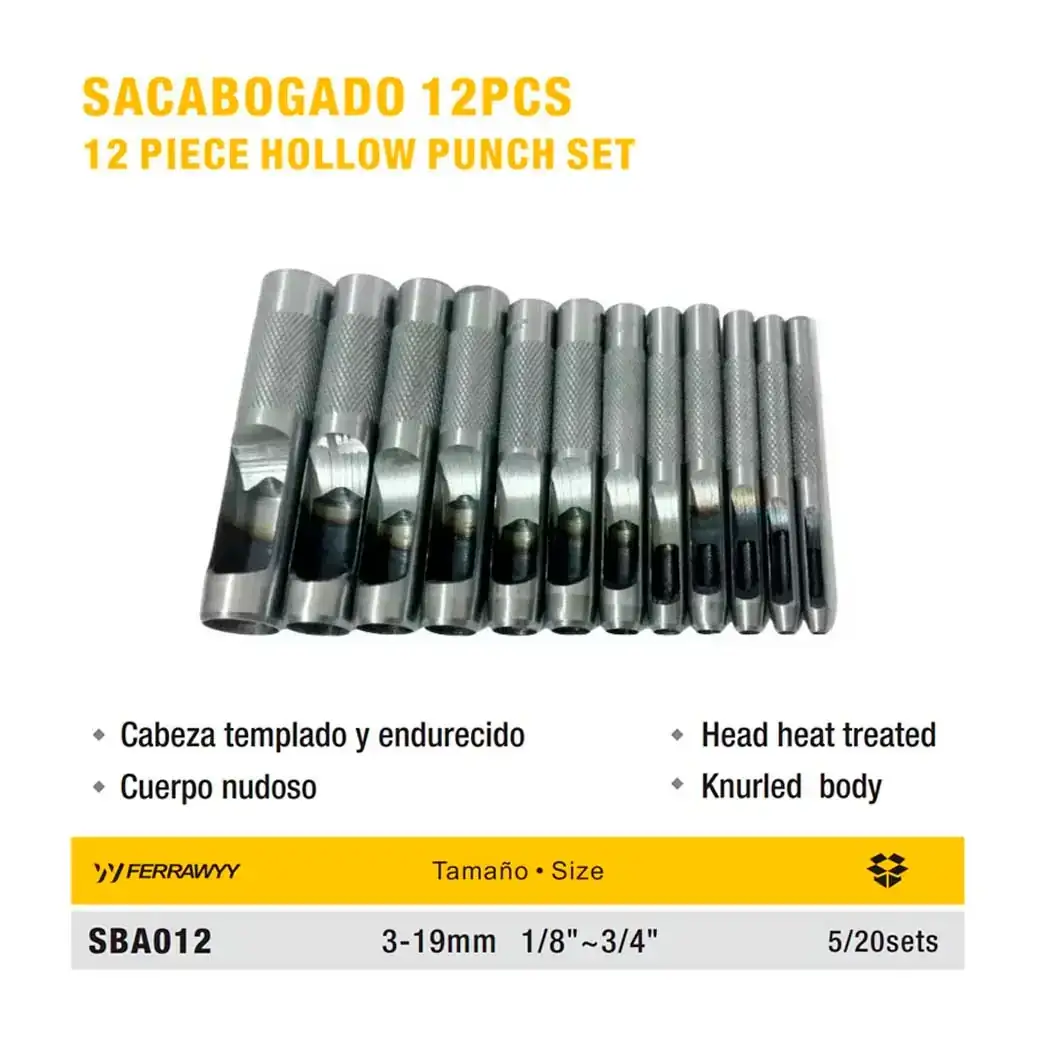 SET SACABOCADO UYUST de 12 pzs