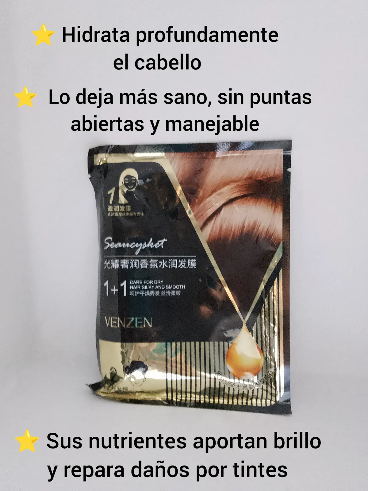 Mascarilla de tela para el cabello