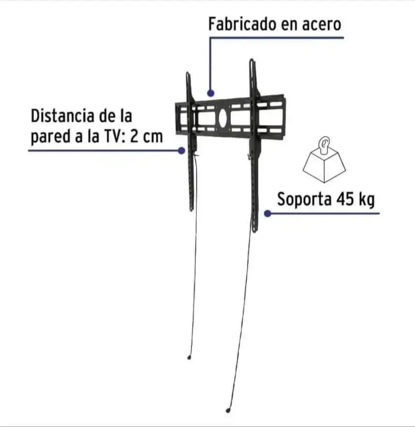 Bracket fijo 32" - 70" Volteck 3