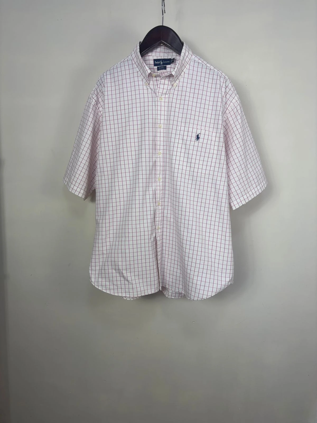 RALPH LAUREN "BIG SHIRT" SHORT SLEEVE CHECK SHIRT