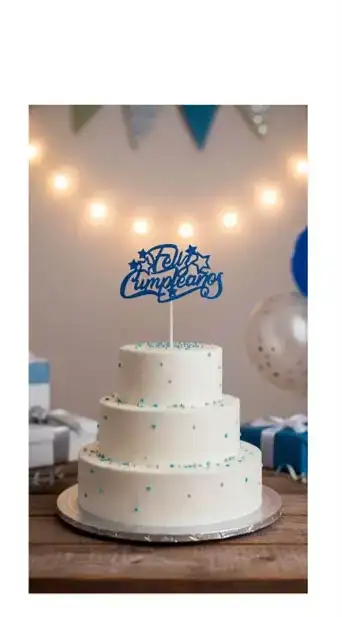 Topper feliz cumpleaños cursiva 4