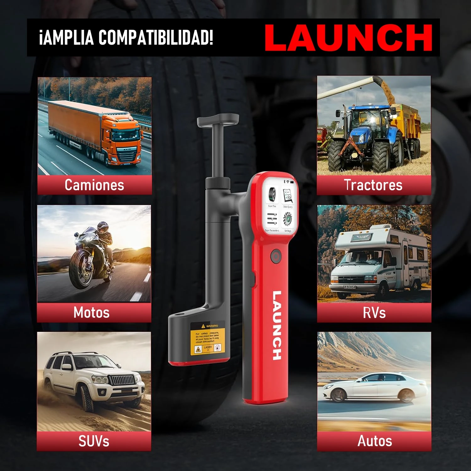 Launch Tread Master Medidor de Neumaticos Profundimetro