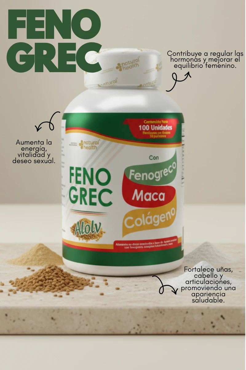 Fenogreco + Maca + Colágeno - 100 pastillas  2