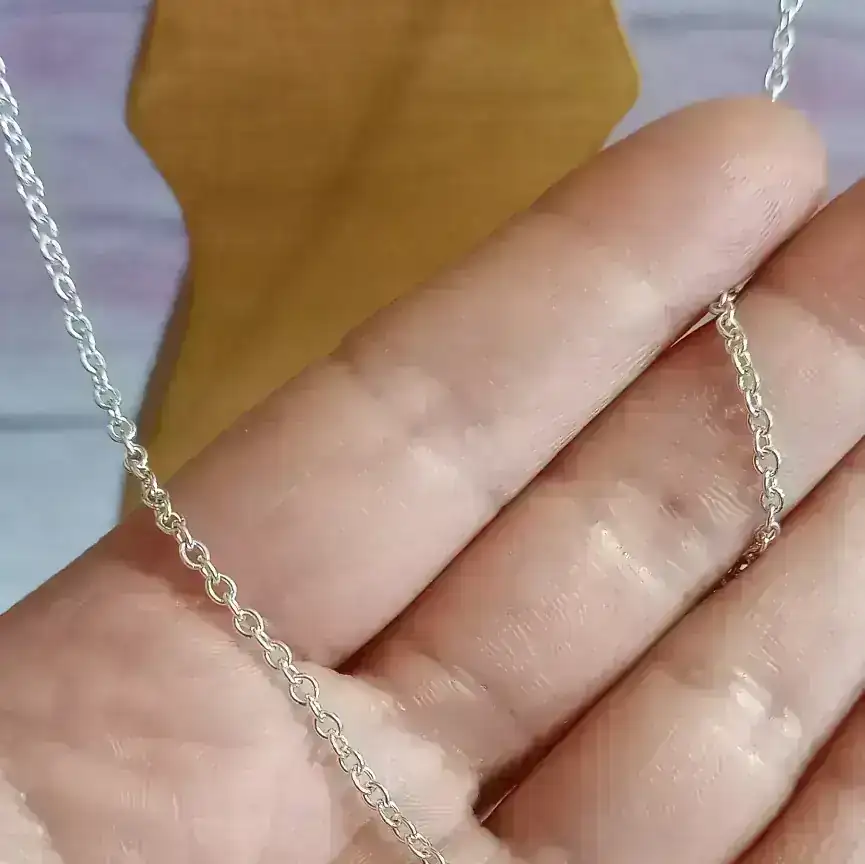 Cadena dr acero blanco