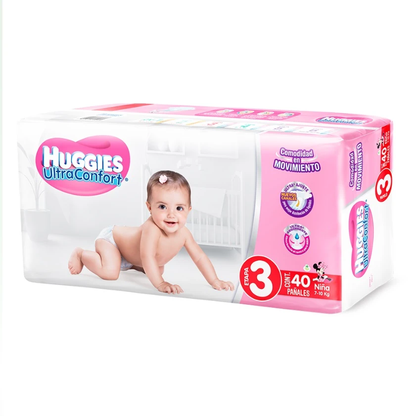 Pañal huggies ultra conford niña etapa 3 