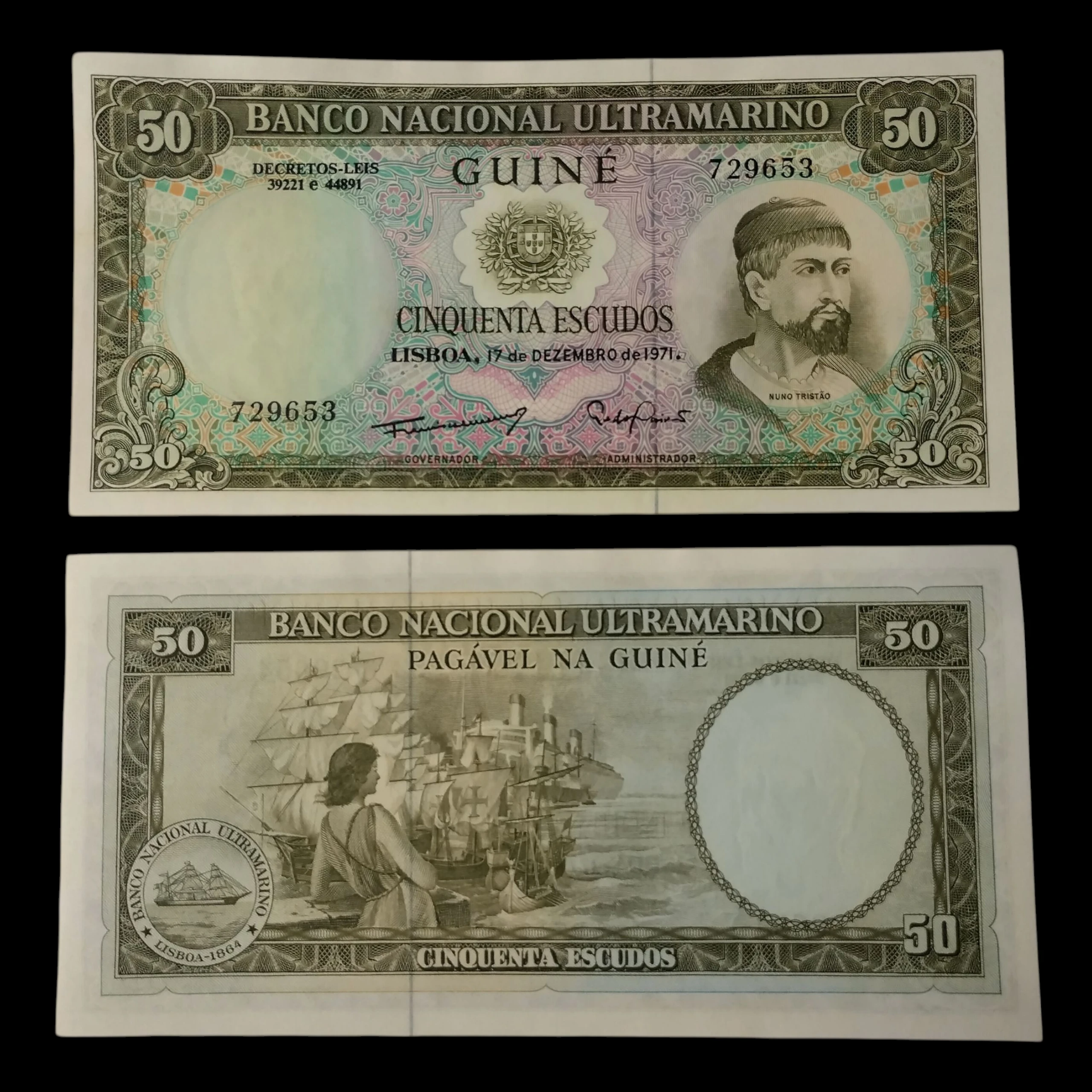 • Guinea Colonia Portugués 50 escudos UNC
