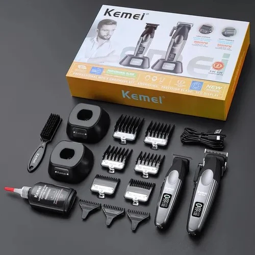 Cortapelos Kemei Profesional Inalámbrico Con Pantalla L 5