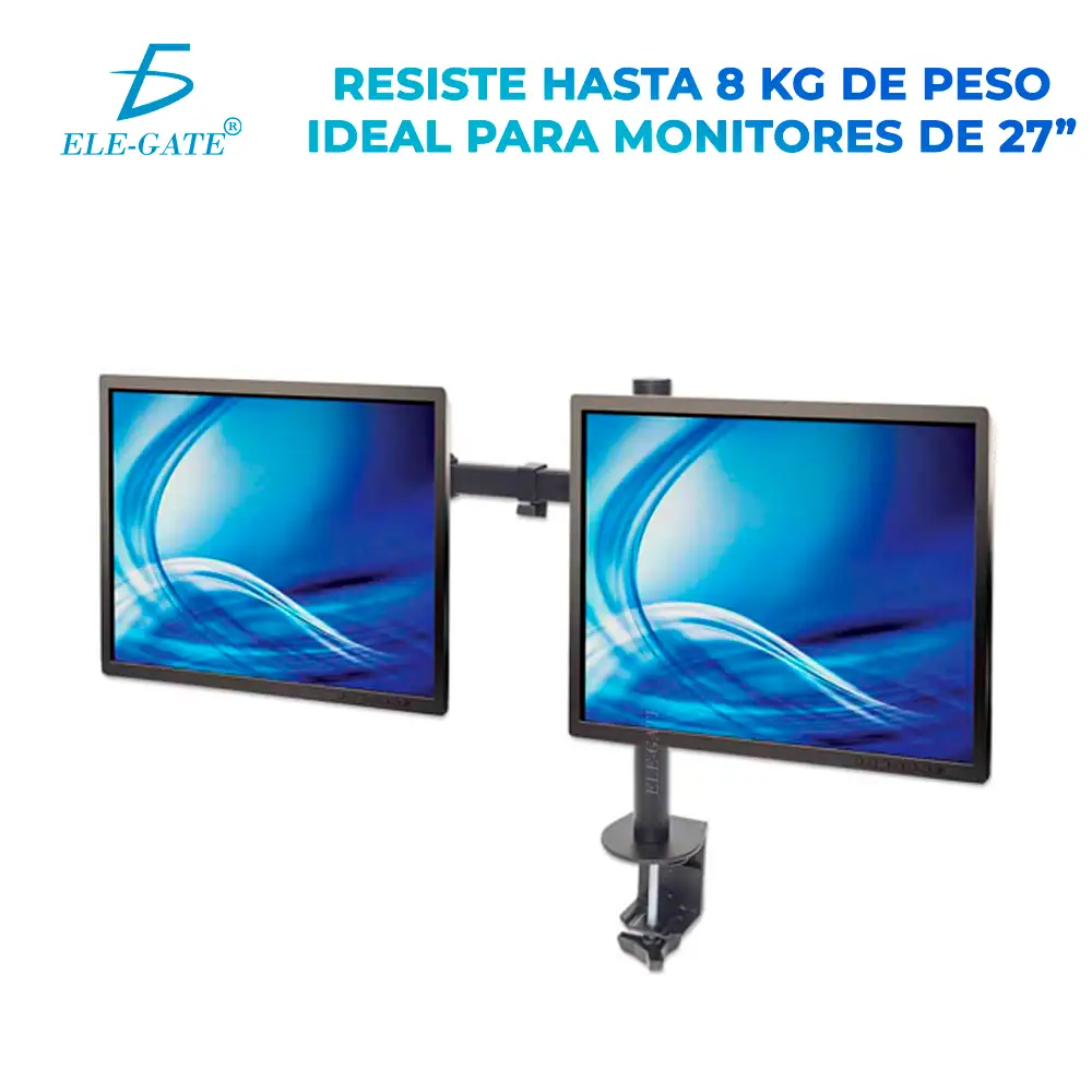 Soporte De Mesa Para Monitor Tv Doble 13 A 27 Pulgadas 