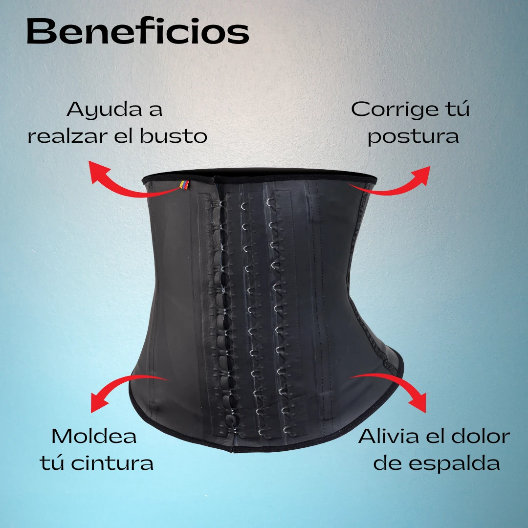 Faja Cinturilla Látex Reductora 3 Broches