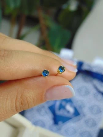 TOPO CHISPA ACERO DOR PEQ AZUL OSCURA