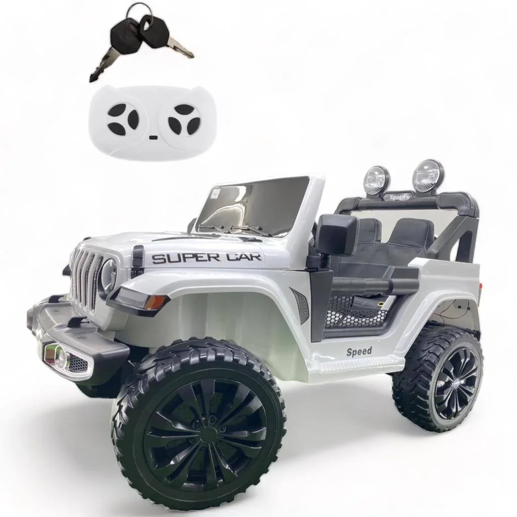 Carro Eléctrico Jeep Super Car Llave de Encendido Control Remoto 1 a 8 años 8