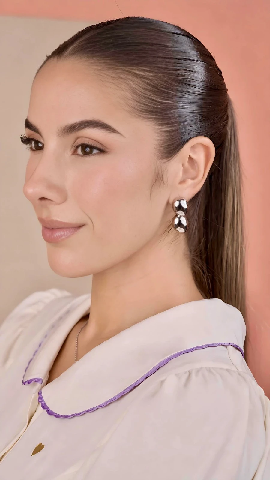 Aretes Nara Plateados 3