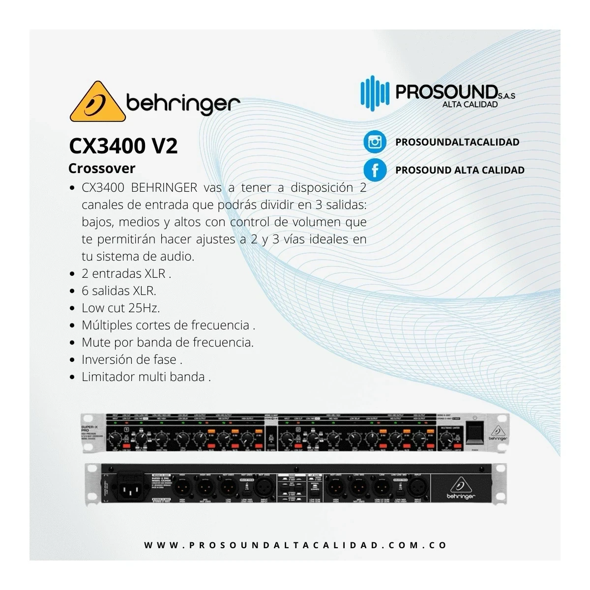 CROSSOVER BEHRINGER CX3400 V2