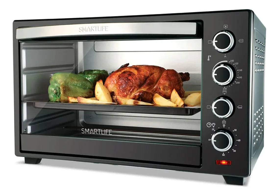 Horno Electrico Smartlife Conveccion Spiedo 70 Litros Color Negro 5