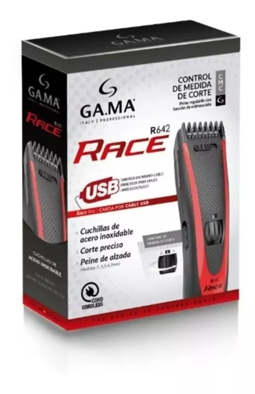 Cortapelos Clipper Gama M Race R642 Inalámbrico Usb