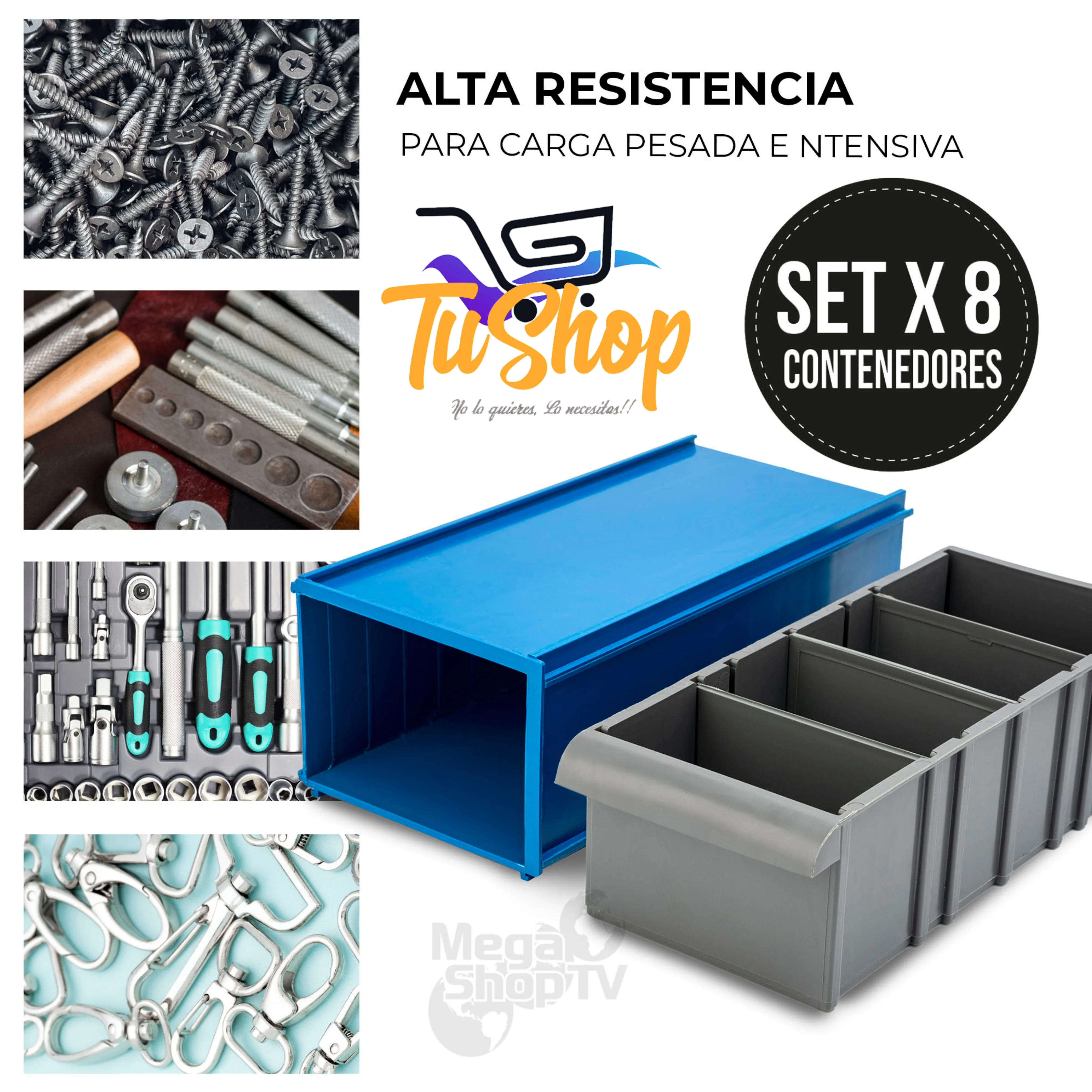 Set 8 Cajon Herramientas Trabajo Pesado  2