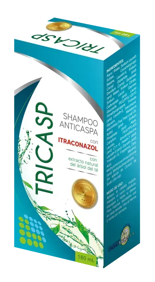 TRICAPS SHAMPOO ANTICASPA FCO X 180 ML ITRACONAZOL CRONOMED 